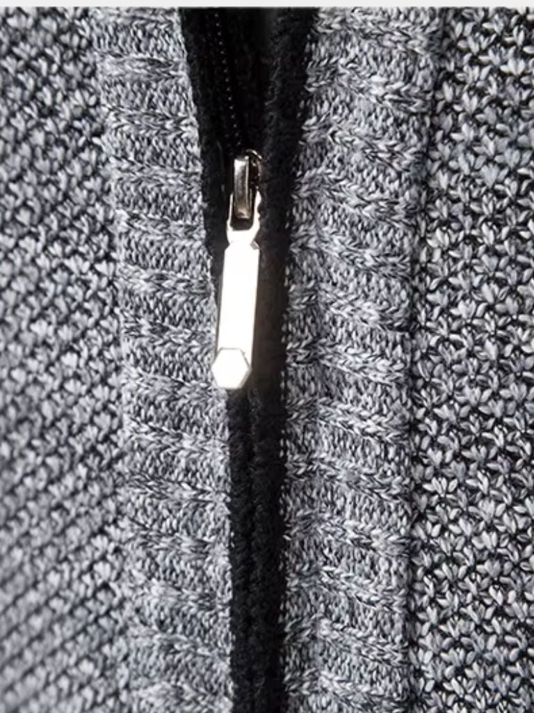 Men’s Knit Sweater – Elegant Full Zip Casual Everyday Knitwear - Image 3