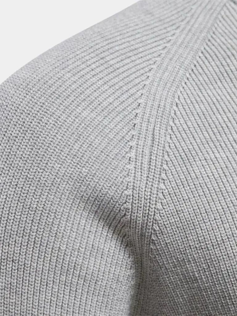 Men’s Knit Sweater – Elegant Quarter Zip Casual Everyday Knitwear - Image 4