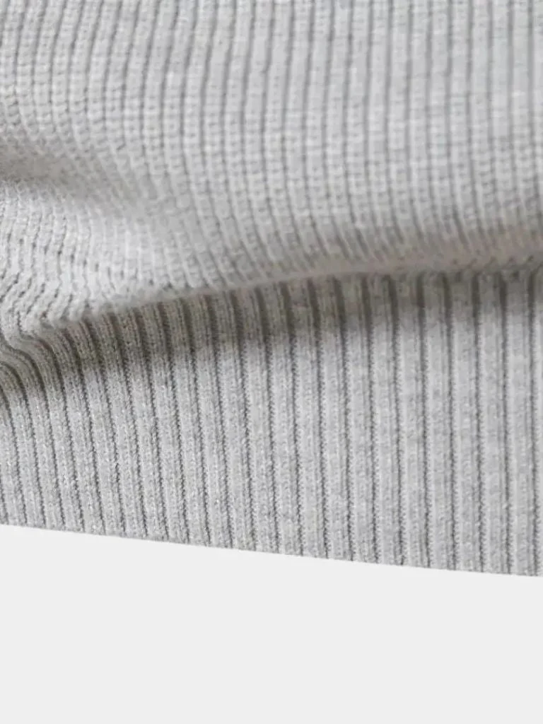 Men’s Knit Sweater – Elegant Quarter Zip Casual Everyday Knitwear - Image 5