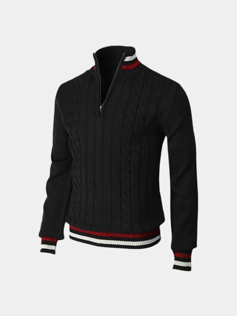 Men’s Knit Sweater – Essential Half Zip Casual Everyday Knitwear - Image 3