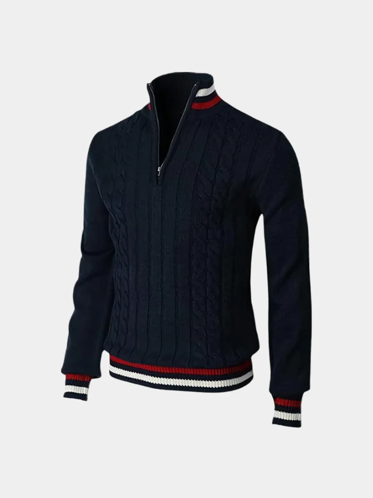 Men’s Knit Sweater – Essential Half Zip Casual Everyday Knitwear - Image 4