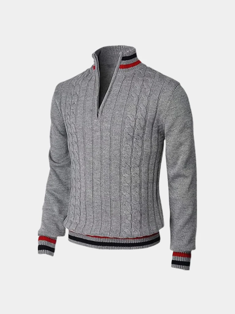 Men’s Knit Sweater – Essential Half Zip Casual Everyday Knitwear - Image 5