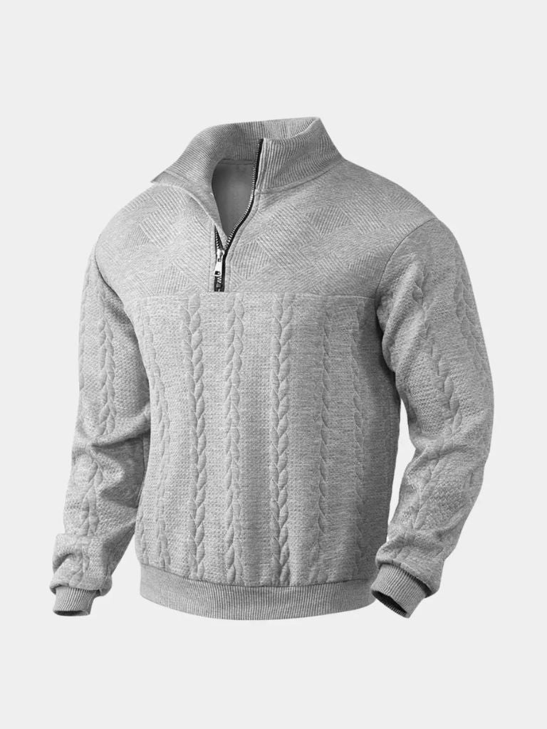 Men’s Knit Sweater – Essential Henley Quarter Casual Everyday Knitwear - Image 9