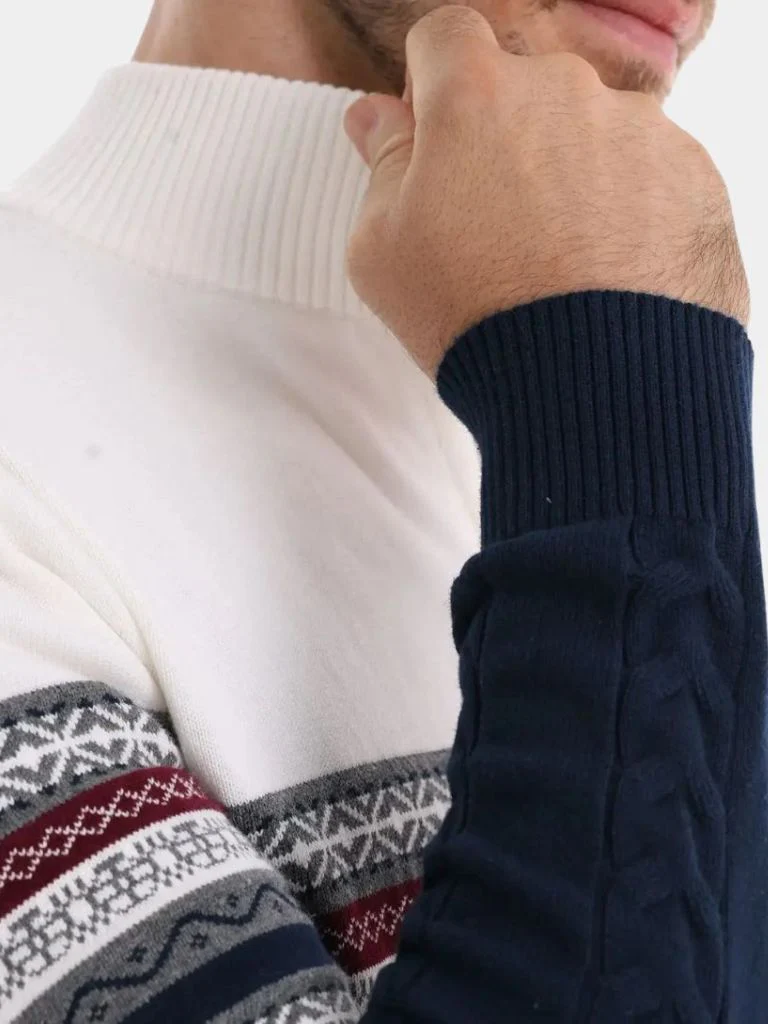 Men’s Knit Sweater – Half Zip Pullover Casual Everyday Knitwear - Image 3
