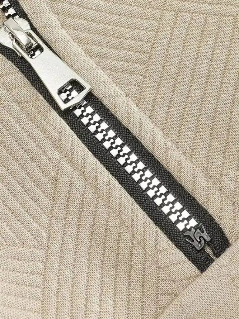 Men’s Knit Sweater – Essential Henley Quarter Casual Everyday Knitwear - Image 8